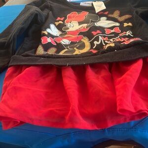 FINAL MARKDOWN Disney Minnie Mouse Black and Red Dress 3t